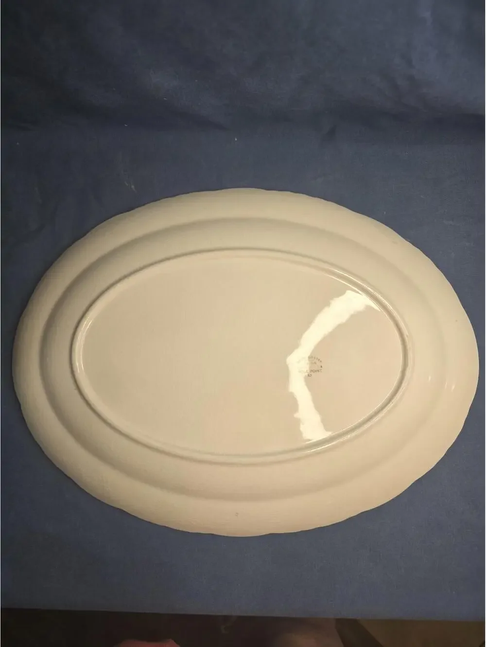 1940s Pope Gosser China Rose Point Oval Serving Platter 13